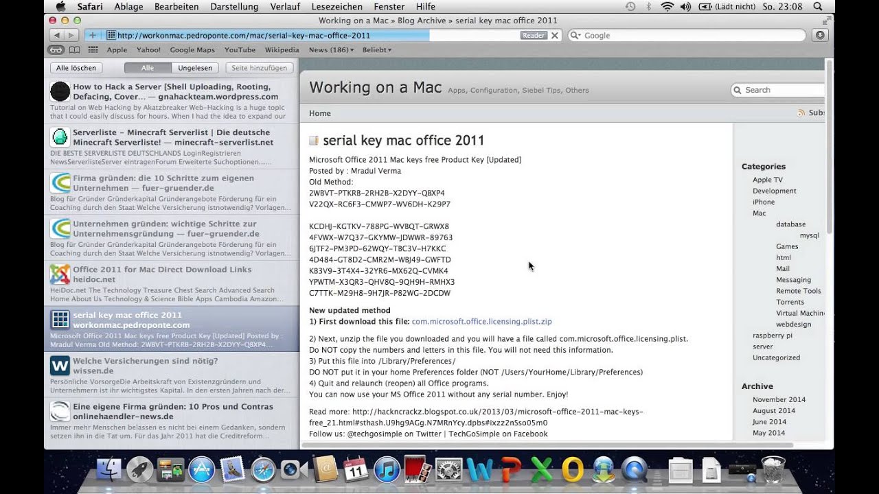Microsoft Office 2011 Mac Gratuit Crack